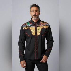 Vintage Scully Embroidered Pearlsnap